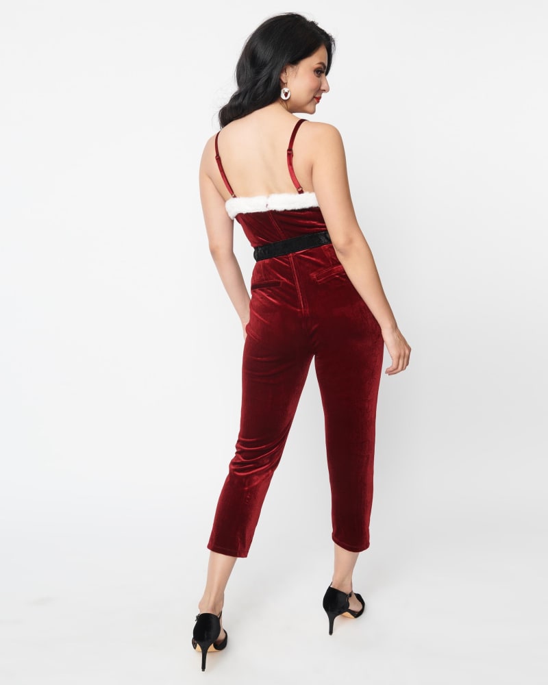 Red wine white jumpsuit new arrivals